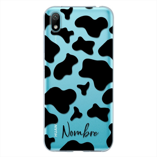 Funda Huawei Antigolpes Animal Print Vaca Con Tu Nombre