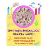 250 Etiquetas Personalizadas Marcar Ropa Envio Gratis¡¡