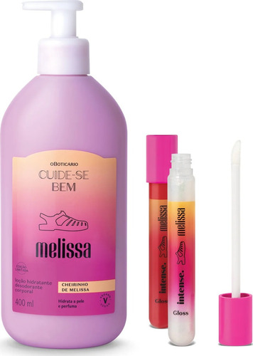 Kit Melissa: Gloss Labial +loção Corporal - O Boticário