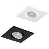 Spot Embutir Cuadrado Pvc Blanco Negro P/ Dicroica Led