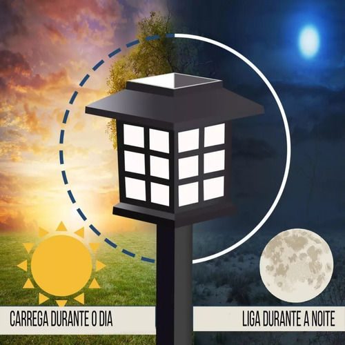 6 Faroles Led Solares, Con Estaca De Jardín