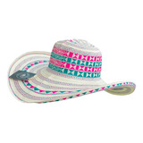 Sombrero 23 Fibras Exclusivo Multicolor Fino A Mano