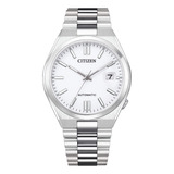 Reloj Citizen Tsuyosa Nj0150-81a, Correa Automática Blanca, Color Plateado