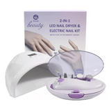 Set De Manicura 2 En 1  Cabina Led + Torno Inalambrico Uñas 