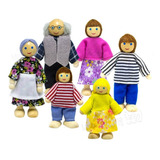 Set 6 Piezas Familia De Juguete Muñecos Para Casa