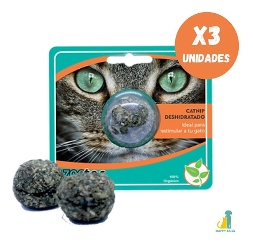 Juguete Gatos Catnip Ball Hierba Gatera X 3 - Happy Tails