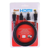 Cable Hdmi 1,5 Metros + Adaptadores Mini Y Micro Hdmi