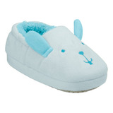 Pantufa Infantil Bebê Menino Azul Claro Coelho Pimpolho