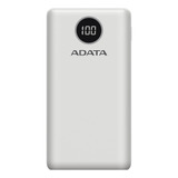 Adata Power Bank Cargador Portatil Celular P20000qcd Colores Color Blanco