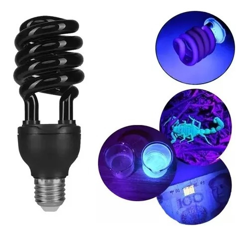 Lâmpada Fluorescente 30w  Luz Negra  Efeito Neon 110v E27