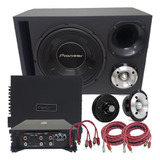 Caixa Trio Completa Pioneer 12 Pol Mod 1200x5 St400 D200 Jbl