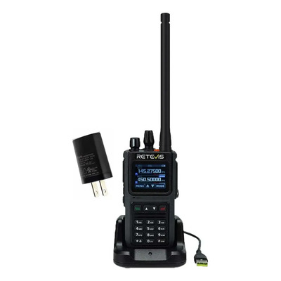 Radio Walkie Talkie Retevis C1 Largo alcance Banda Dual 5w UHF VHF Sumergible Ip67 compatible con Kenwood Motorola Baofeng copiado de frecuencias | Meses sin interés