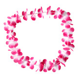 X24 Collar Hawaiano De Flores Carnaval Carioca Color Rosa