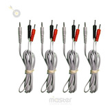 Kit 4 Cables Para Electroestimulador Plug 3.5mm A Aguja 2mm