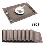 Set De 8 Manteles Individuales De Pvc Para Mesa Lavable De C