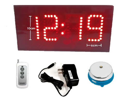 Reloj Digital De Leds Cronómetro, Control Remoto Y Chicharra