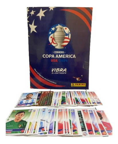 Álbum Copa América Usa 2024 Panini Capa Dura + 20 Pacotes De Figurinhas