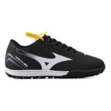 Chuteira Society Masculina Mizuno Morelia Preta Branca Couro