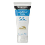 Protetor Solar Sun Fresh Facial Fps 30 40g Neutrogena Fragrância Lavanda Tipo De Embalagem Pote
