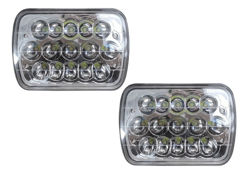 Par Faros Led Cuadrada Unidad H6054 15 Hiper-leds