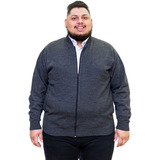 Jaqueta Masculina De Frio Plus Size Lã Com Zíper G1 G2 G3 G4