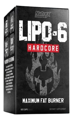 Lipo-6 Hardcore 60cáps Termogênico Original Nutrex Research