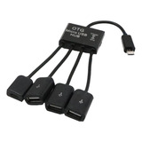 4 En 1 Micro Usb Otg Hub Adaptador De Cable Para Android