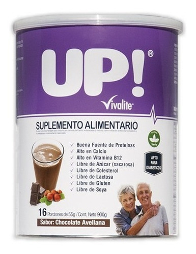 Vivalite Up! Chocolate Avellana X 900 Gr