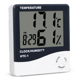 Termometro Ambiental Digital Lcd Reloj Despertador Alarma