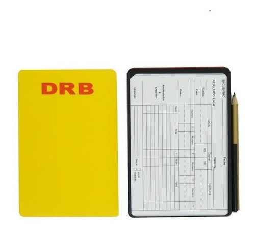 Par De Tarjetas Arbitro Pro + Libreta Drb®