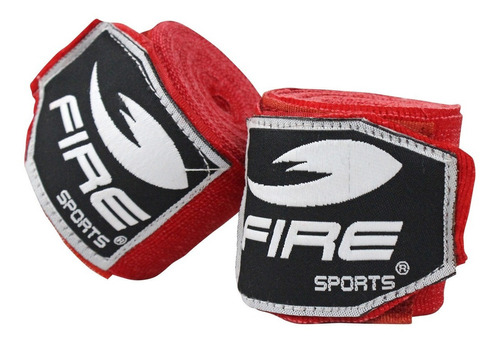 Par De Vendas Fire Sports Box Mma Muay Thai 500cm Boxeo Rojo