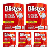 Kit C/ 5 Blistex Medicated Lip Ointment Pomada Labial