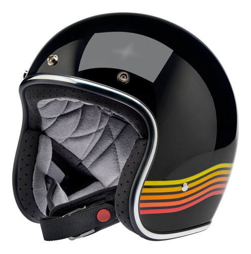 Biltwell Bonanza Helmet - Gloss Black Spectrum