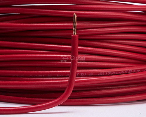 Cable Flexible Automotriz Calibre 16 Rojo Rollo 100 Mts