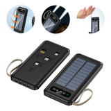 Power Bank Carregador Solar Rápido 20000mah Com 4 Cabos 