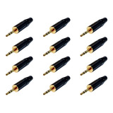 Mini Plug Stereo 3,5mm Gold X 12 Pcs Energy Audio Combo