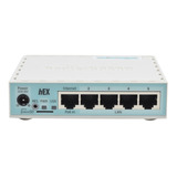 Router Mikrotik Routerboard Hex Rb750gr3 Blanco Y Turquesa 1