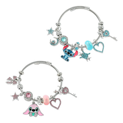Pulseras Ajustables Stitch Niñez De Piedras Incrustadas, 2 U