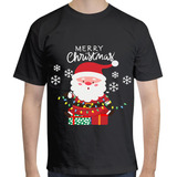 Playera Copos De Nieve - Santa Claus - Regalos De Navidad