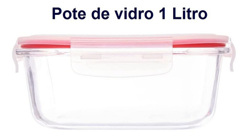 Pote De Vidro Tampa Hermética Resistente Utensilio Cozinha