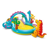 Piscina Inflable Dinoland Grande Con Accesorios Intex