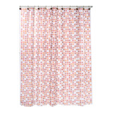 Cortina De Baño Moderna Estampada + Protector + Ganchos