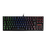 Teclado Redragon Mecânico Kumara Rgb K552 Switch Blue Abnt2