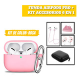 Carcasa Funda Silicona AirPods Pro / + Kit Accesorios 6 En 1