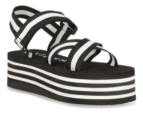 Sandalia Plataforma Casual Dama Negro 282-47