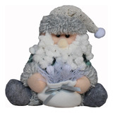 Enfeite Boneco Natal Papai Noel Natalino Gorro E Sacola Neve