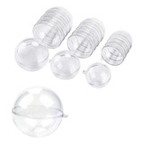 Pack 5 Esferas Transparente Plástico Bola Decoración 8cm