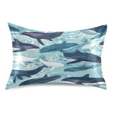 Funda De Almohada Satinada  Whale.