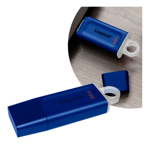 Memorias Usb 32gb Kingston Datatraveler Exodia Dtx/32 3.2 Gen 1 Azul