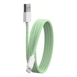 Cable Para iPhone iPad Reforzado Tela 2 Metros Color Lightni